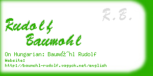 rudolf baumohl business card